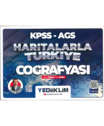 2026 KPSS AGS Haritalarla Türkiye Coğrafyası Hem Konu Hem Soru Hakan Bileyen Yediiklim Yayınları