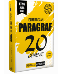 Ezberbozan KPSS ALES DGS Paragraf 20 Deneme Pegem Akademi Yayıncılık