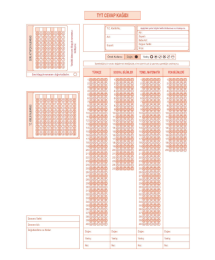 50'Lİ OPTİK FORM RENKLİ A4 ŞEKLİNDE