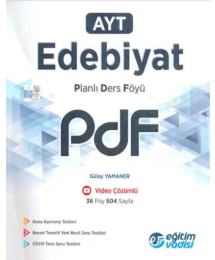 AYT Edebiyat Planlı Ders Föyü PDF Eğitim Vadisi Yayınları