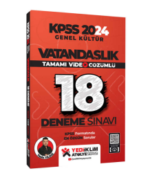 VATANDAŞLIK 18 DENEME TAMAMI VİDEO ÇÖZÜMLÜ ATÖLYE SERİSİ