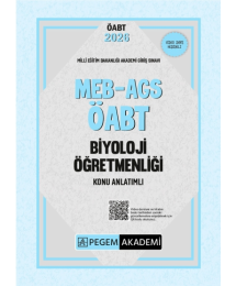 2026 MEB AGS ÖABT Biyoloji Öğretmenliği Konu Anlatımlı Pegem Yayınları