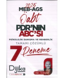 2025 MEB AGS ÖABT PDR nin ABC si Tamamı Çözümlü 7 Deneme Sınavı Dijika Yayınları