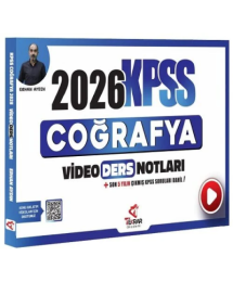 2026 KPSS Coğrafya Video Ders Notları - Erhan Aydın Tekrar Akademi Yayınları