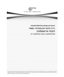 COĞRAFYA SON 11 YIL ÇIKMIŞ SORULAR (TYT) (2020 DAHİL)