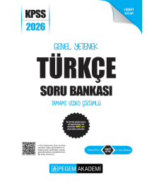TÜRKÇE 2026 KPSS Genel Yetenek Genel Kültür Soru Bankası Modüler Çözümlü Pegem Akademi Yayınları