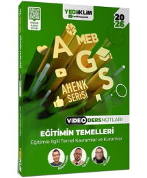 2026 MEB-AGS Eğitimin Temelleri Video Ders Notları Ahenk Serisi Yediiklim Yayınları