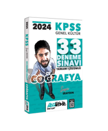 2024 KPSS GK Coğrafya Tamamı Çözümlü 33 Deneme Sınavı HocaWebde Yayınları