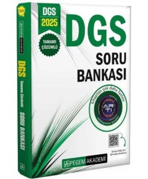 2025 DGS Tamamı Çözümlü Soru Bankası Pegem Akademi