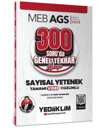 2025 MEB AGS Sayısal Yetenek 300 Soruda Tamamı Video Çözümlü Genel Tekrar Kampı Yediiklim Yayınları