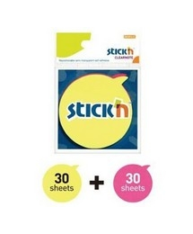 2 Neon Renk Yuvarlak Konuşma Balonu 60 Yaprak 76x76 Yapışkanlı Not Kağıdı (21137)