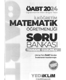 İLKÖĞRETİM MATEMATİK ÖĞRETMENLİĞİ SORU BANKASI TAMAMI ÇÖZÜMLÜ