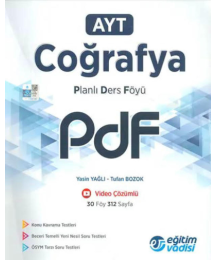 AYT Coğrafya Planlı Ders Föyü PDF Eğitim Vadisi Yayınları
