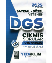 2025 DGS Sayısal-Sözel Yetenek Tamamı Çözümlü Son 5 Sınav Çıkmış Sorular Yediiklim Yayınları