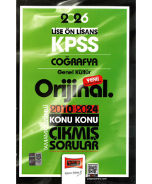 2026 KPSS Lise-Önlisans Coğrafya Orijinal 2010-2024 Konu Konu Çıkmış Sorular Yargı Yayınları