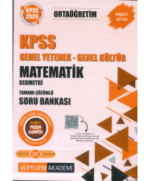 Ortaöğretim KPSS Matematik - Geometri Tamamı Çözümlü Soru Bankası Pegem Akademi