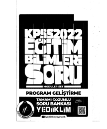 2022 KPSS Program Geliştirme Soru Bankası Modüler Set