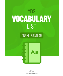 YDS Vocabulary List Önemli Sıfatlar Remzi Hocam