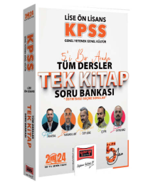 2024 KPSS Lise Ön Lisans GK-GY 5Yüz Ekibi Tüm Dersler Tek Kitap Soru Bankası