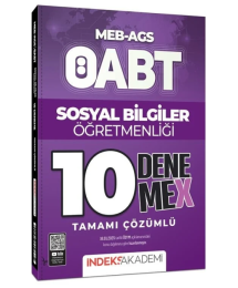 2025 ÖABT MEB-AGS Sosyal Bilgiler Öğretmenliği 10 DenemeX Çözümlü İndeks Akademi Yayıncılık