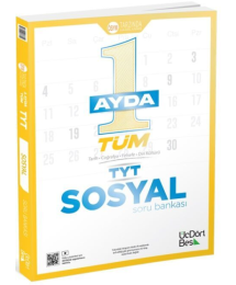 1 Ayda Tüm TYT Sosyal Soru Bankası Üç Dört Beş Yayınları