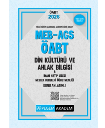 2026 ÖABT MEB-AGS Din Kültürü ve Ahlak Bilgisi Öğretmenliği Konu Anlatımlı Pegem Akademi Yayınları