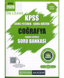 Ön Lisans KPSS Coğrafya Tamamı Çözümlü Soru Bankası Pegem Akademi