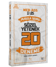 2025 MEB-AGS Sözel Yetenek 20 Deneme Çözümlü Pusula Serisi CBA Yayınları