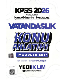 2026 KPSS Lise Ortaöğretim Ön Lisans Konu Anlatımlı Modüler VATANDAŞLIK Yediiklim Yayınları