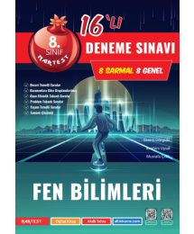 8. Sınıf Mod Fen Bilimleri 16 Deneme Sınavı Nartest Yayınları