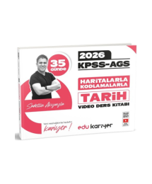Sadettin Akyayla 2026 KPSS-AGS 35 Günde Haritalarla Kodlamalarla Tarih Video Ders Kitabı Edu Kariyer