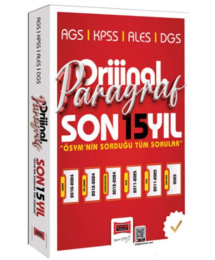 2026 KPSS AGS ALES DGS Orijinal Paragraf 15 Yıl Çıkmış Sorular Yargı Yayınları
