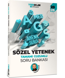 2026 MEB-AGS Sözel Yetenek Soru Bankası Çözümlü Ahenk Serisi Yusuf Bayraktar Yediiklim Yayınları