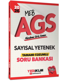 2026 MEB AGS Sayısal Yetenek Tamamı Çözümlü Soru Bankası Yediiklim Yayınları