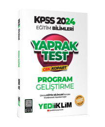 2024 KPSS Eğitim Bilimleri Program Geliştirme Çek Kopart Yaprak Test