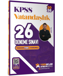 2026 KPSS Vatandaşlık Tamamı Video Çözümlü 26 Deneme Sınavı Yediiklim Yayınları