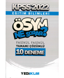 ÖSYM NE SORAR EĞİTİM BİLİMLERİ 10LU DENEME TAMAMI ÇÖZÜMLÜ