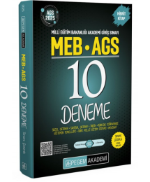2025 MEB AGS Tamamı Çözümlü 10 Deneme Pegem Akademi
