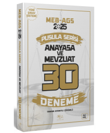2025 MEB-AGS Anayasa ve Mevzuat 30 Deneme Çözümlü Pusula Serisi CBA Yayınları