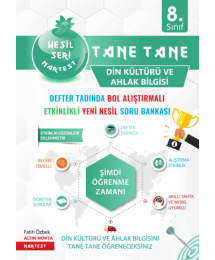 8. Sınıf Din Kültürü ve Ahlak Bilgisi Defter Tadında Tane Tane Nartest Yayınları