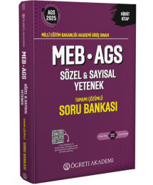 2025 MEB AGS Sözel Sayısal Yetenek Tamamı Çözümlü Soru Bankası Öğreti Akademi