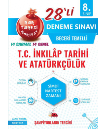 8. Sınıf Nar Tanesi T.C. İnkılap Tarihi Ve Atatürkçülük 28 li Deneme Sınavı Nartest Yayınları