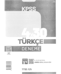 TÜRKÇE 4*30 DENEME VİDEO ÇÖZÜMLĞ