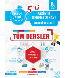 8. Sınıf Nartest Tüm Dersler 5 Li Fasikül Deneme Sınavı Nartest Yayınları