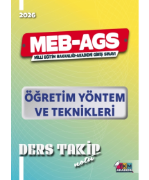 2026 MEB-AGS Öğretim Yöntem ve Teknikleri Ders Takip Notu TKM Akademi