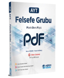 AYT Felsefe Grubu Planlı Ders Föyü Video Anlatım Destekli Eğitim Vadisi Yayınları