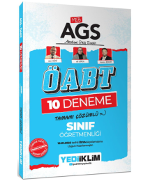 2025 MEB AGS ÖABT Sınıf Öğretmenliği Tamamı Çözümlü 10 Deneme Yediiklim Yayınları