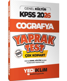 2026 KPSS Genel Kültür Coğrafya Çek Kopart Yaprak Test Yediiklim Yayınları