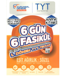TYT Eşit Ağırlık Sözel 6 Gün 6 Fasikül Yarıyıl Genel Tekrar Kamp Kitabı