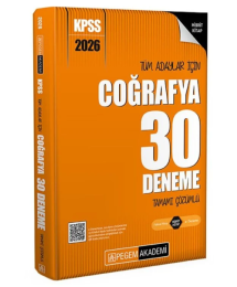 2026 KPSS Tüm Adaylar İçin Coğrafya 30 Deneme Tamamı Çözümlü Pegem Yayınları